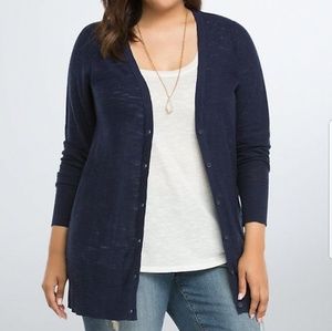 Navy Blue Boyfriend Cardigan